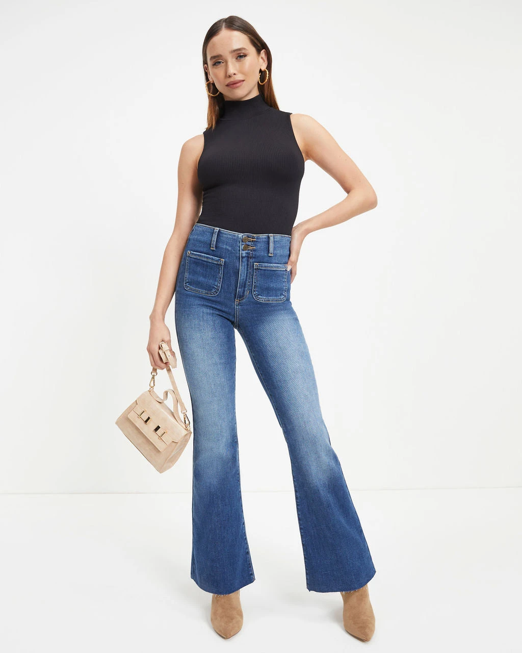 SNEA-001 Jane High Rise Stretch Flare Jeans - FINAL SALE - Image 5