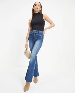 SNEA-001 Jane High Rise Stretch Flare Jeans - FINAL SALE