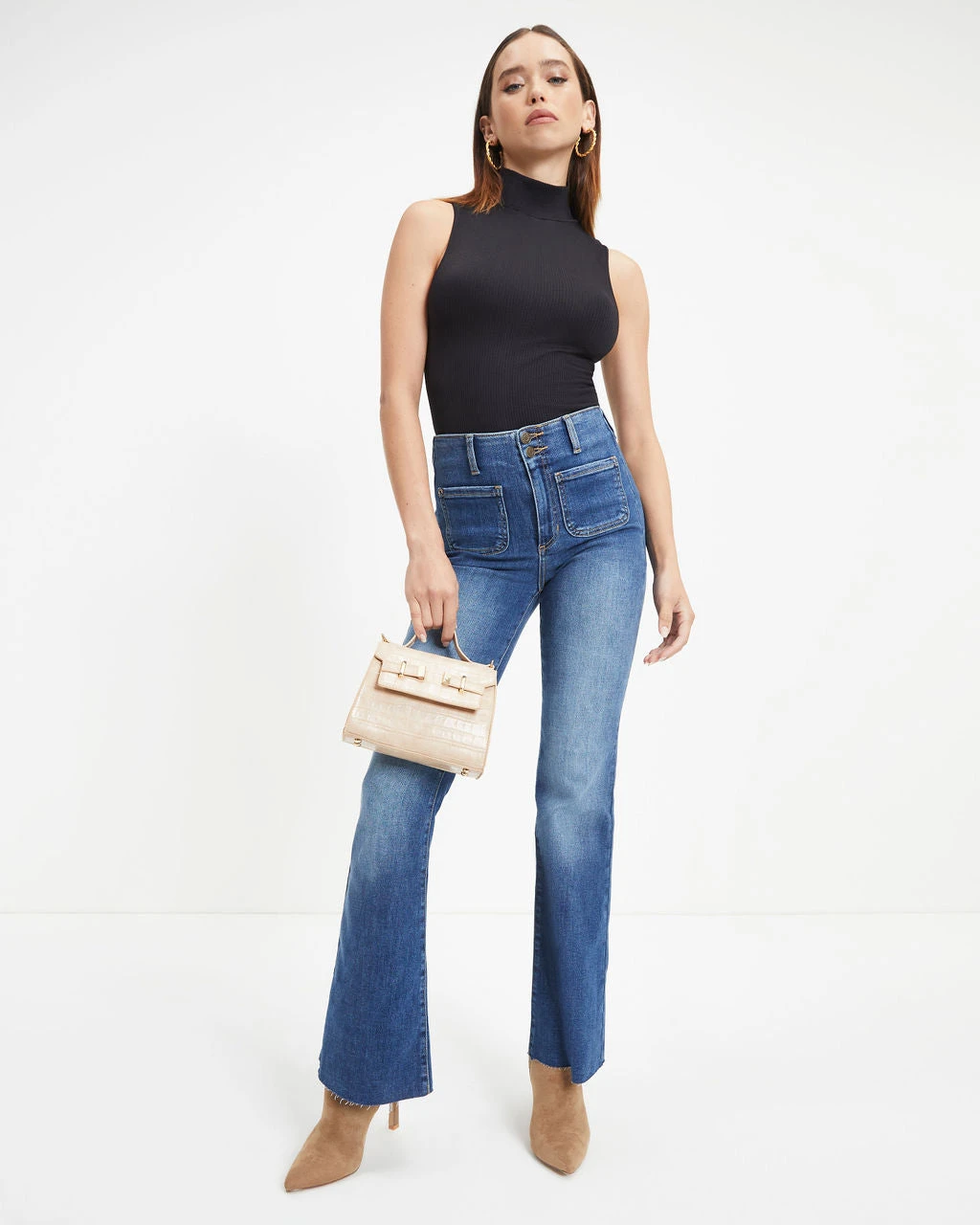 SNEA-001 Jane High Rise Stretch Flare Jeans - FINAL SALE - Image 3