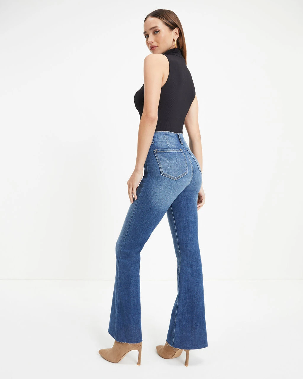 SNEA-001 Jane High Rise Stretch Flare Jeans - FINAL SALE - Image 4