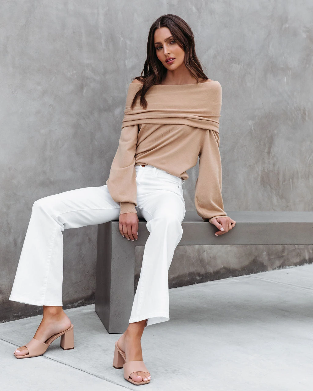 SNEA-001 Jessica Mid Rise Slim Bootcut Jeans - White - SALE - Image 7