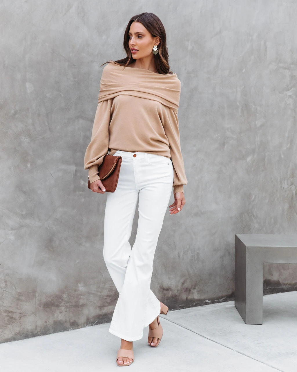 SNEA-001 Jessica Mid Rise Slim Bootcut Jeans - White - SALE - Image 6