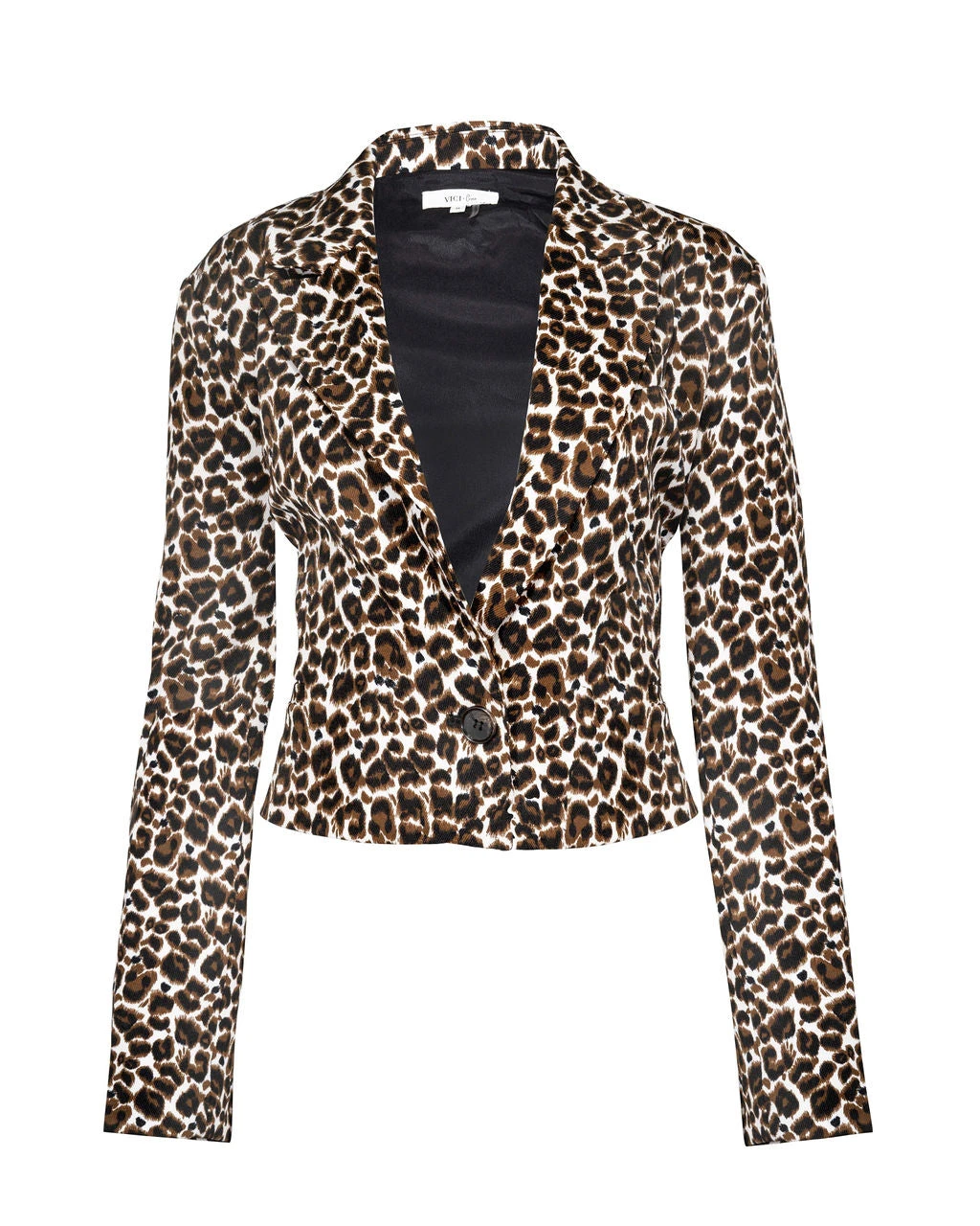ENDL-001 Kylan Pocketed Leopard Crop Blazer - LAST CHANCE - Image 3