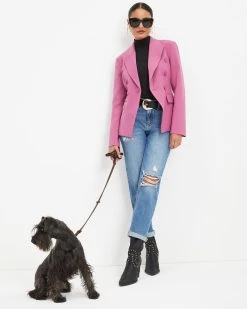 ENDL-001 Must Be Baby Pocketed Blazer - Dusty Purple - FINAL SALE