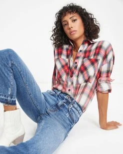 FATE-001 New Beginnings Plaid Gradient Button Down Top - FINAL SALE