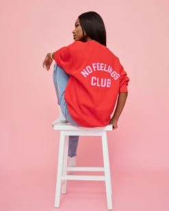 LULU-001 No Feelings Club Cotton Sweatshirt - SALE