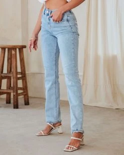 FLYI-001 Nova High Rise Stretch Vintage 90's Straight Jeans