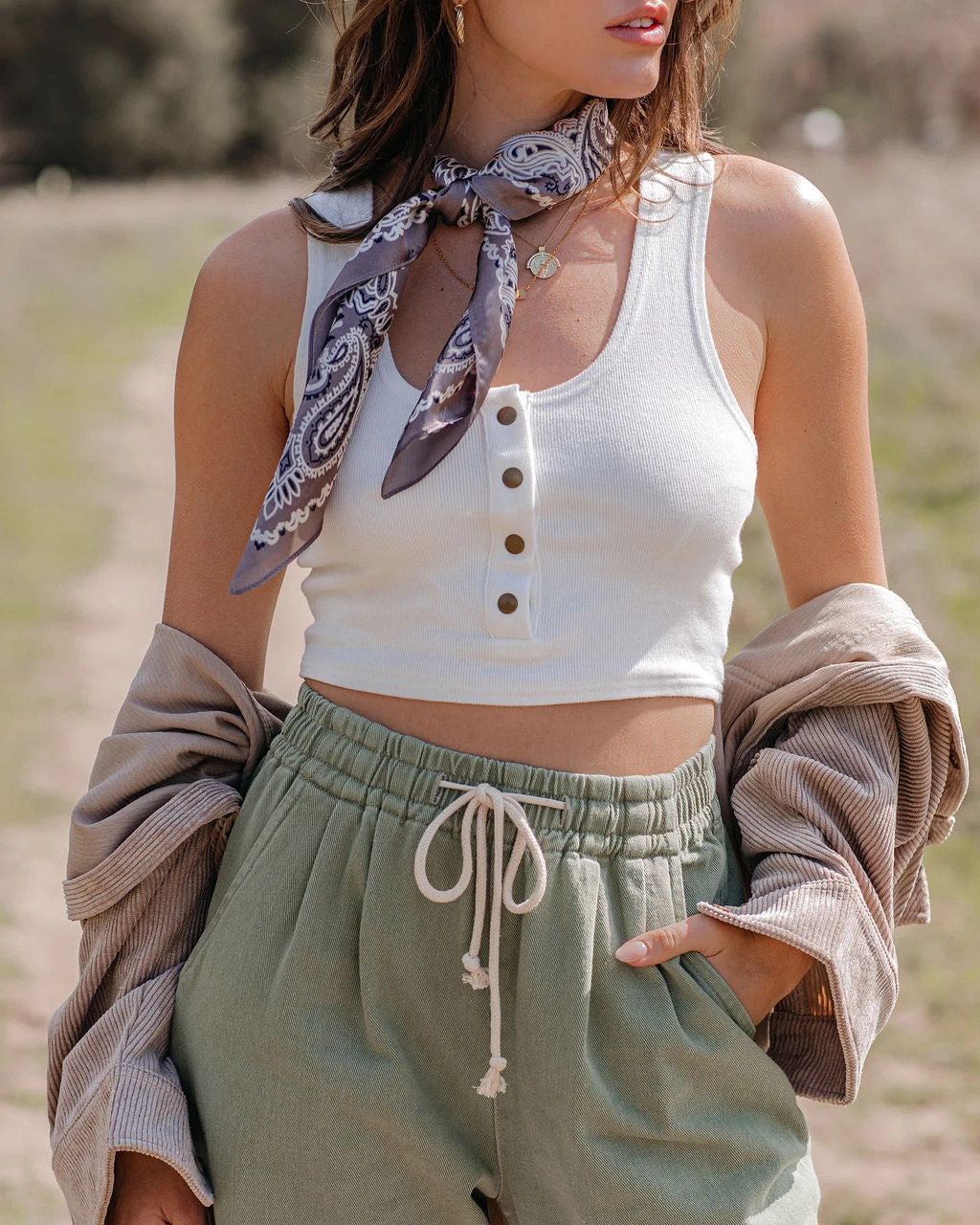 MUST-001 Quest Cotton Crop Racerback Tank - White - FINAL SALE - Image 3