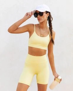 ALL-001 Rain Or Shine Sports Bra - Lemon - SALE