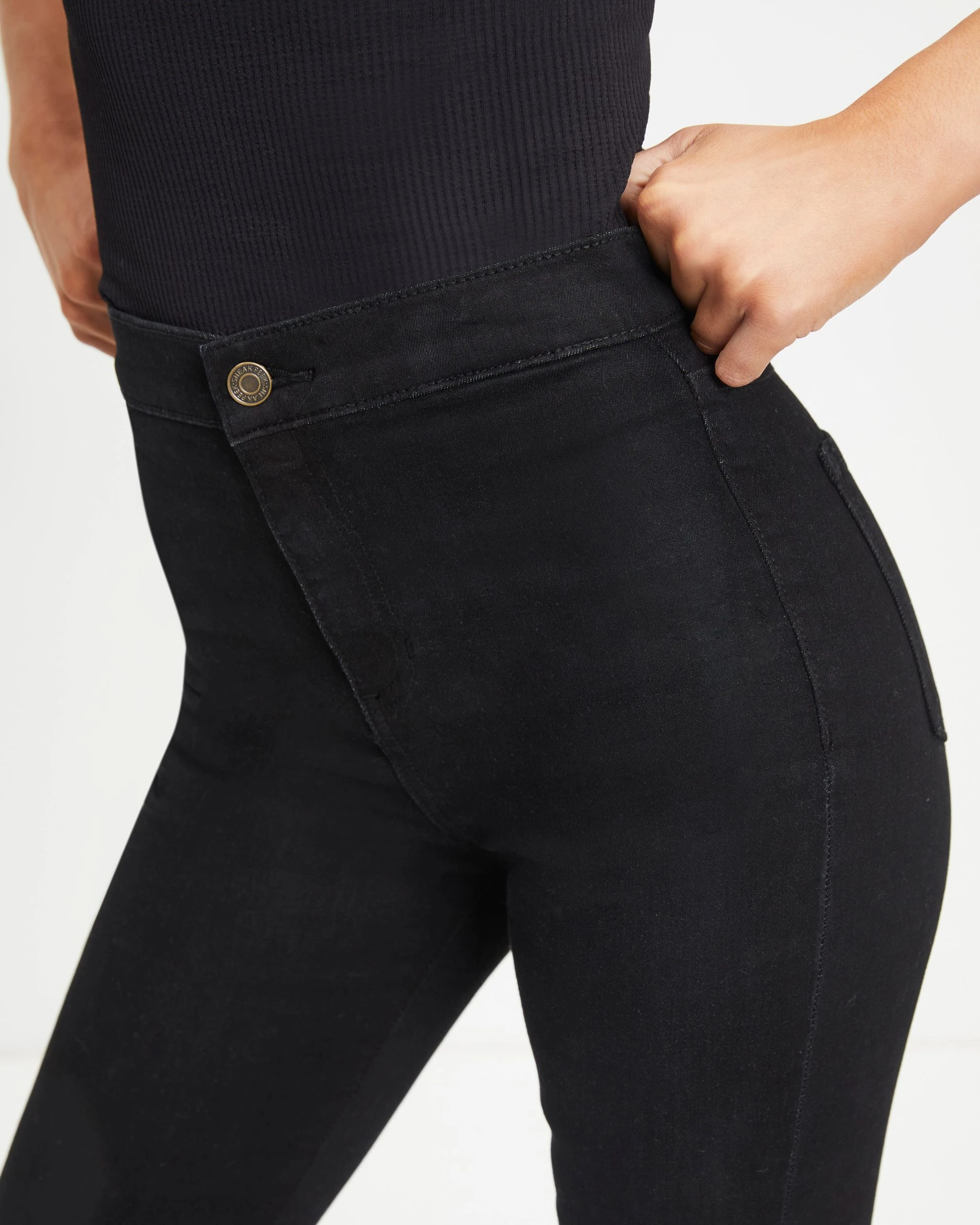 SNEA-001 Sanderson High Rise Stretch Flare Jeans - Black - FINAL SALE - Image 2