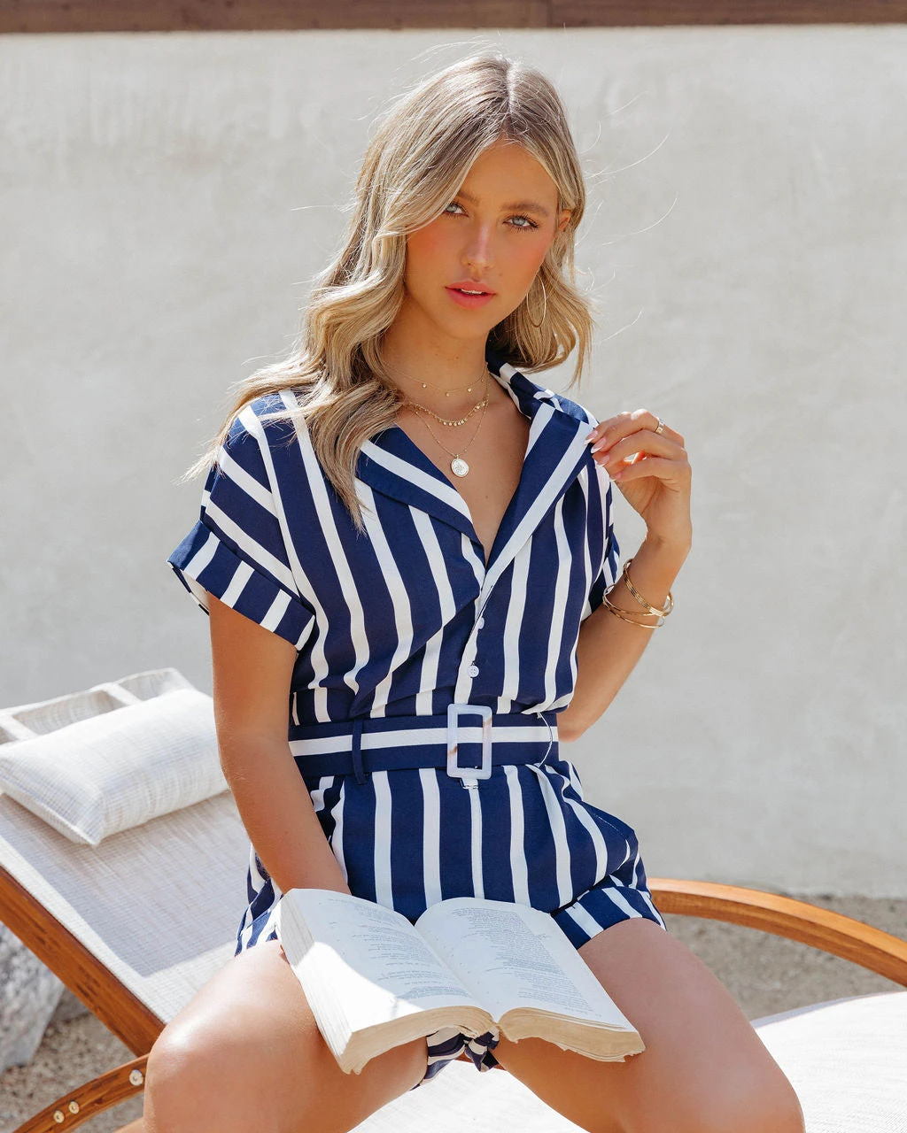 DEE-001 Set Sail Pocketed Belted Romper - FINAL SALE - Image 8