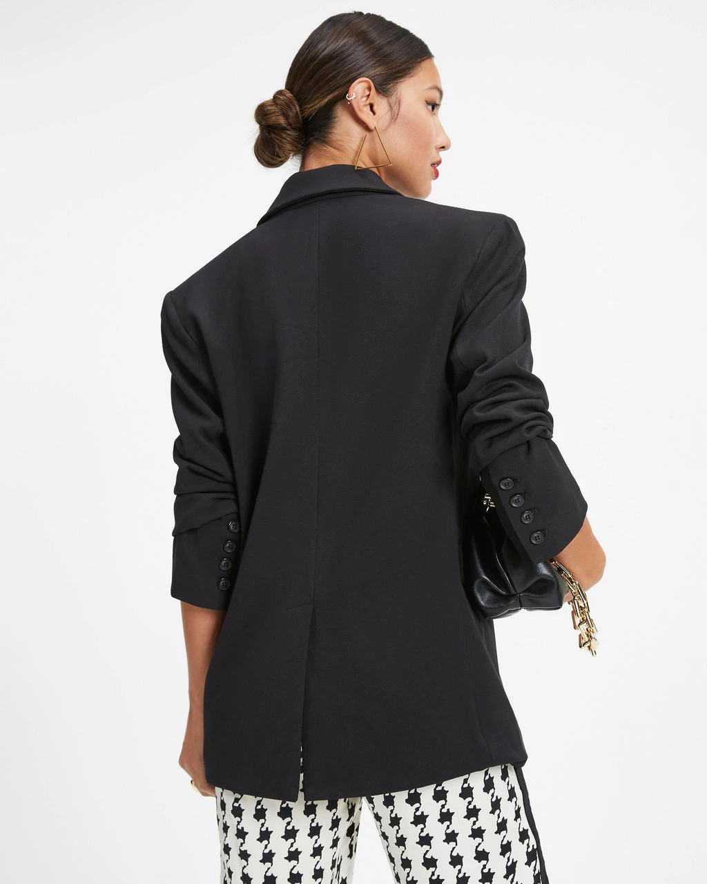 OLIV-001 She Knows It All Pocketed Blazer - Black - FINAL SALE - Image 4