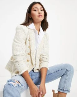 A PE-001 Understood The Assignment Pocketed Blazer - Ivory - LAST CHANCE