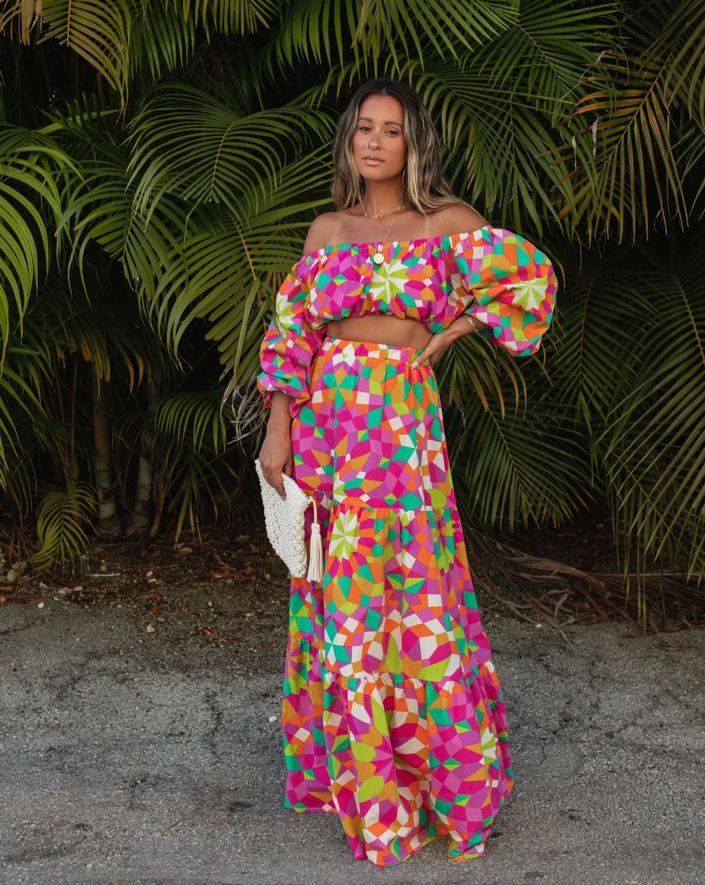 SALT-001 Down In Rio Cotton Printed Off The Shoulder Top - SALE - Image 3