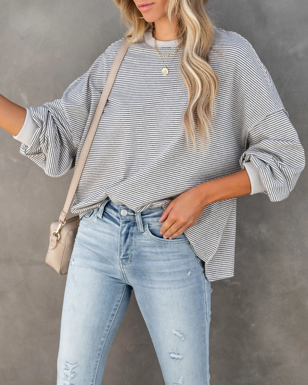 MOD -001 Always Good Cotton Striped Top - Image 9