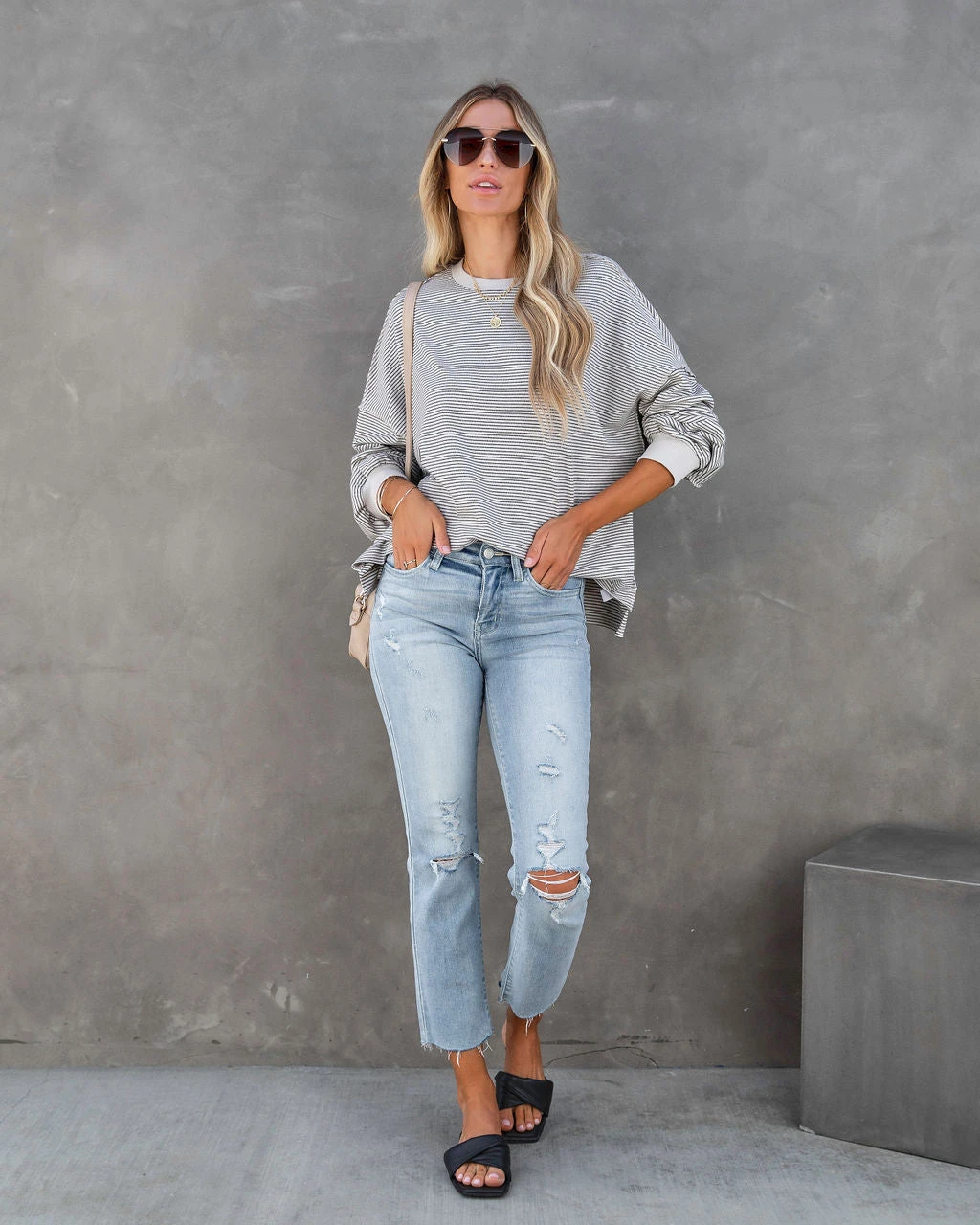 MOD -001 Always Good Cotton Striped Top