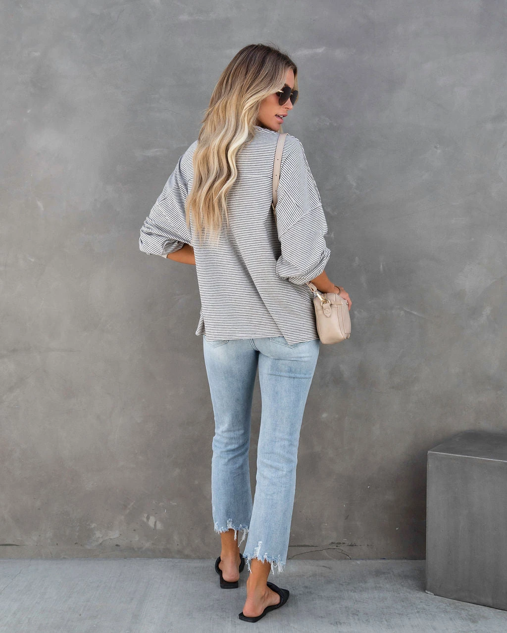 MOD -001 Always Good Cotton Striped Top - Image 2