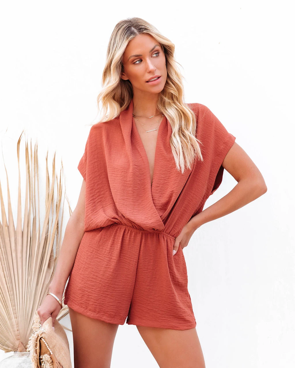 FLAW-001 Chicka Pocketed Romper - Rust - FINAL SALE - Image 5