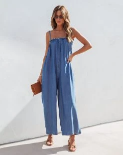 FLAW-001 Coronado Denim Pocketed Jumpsuit