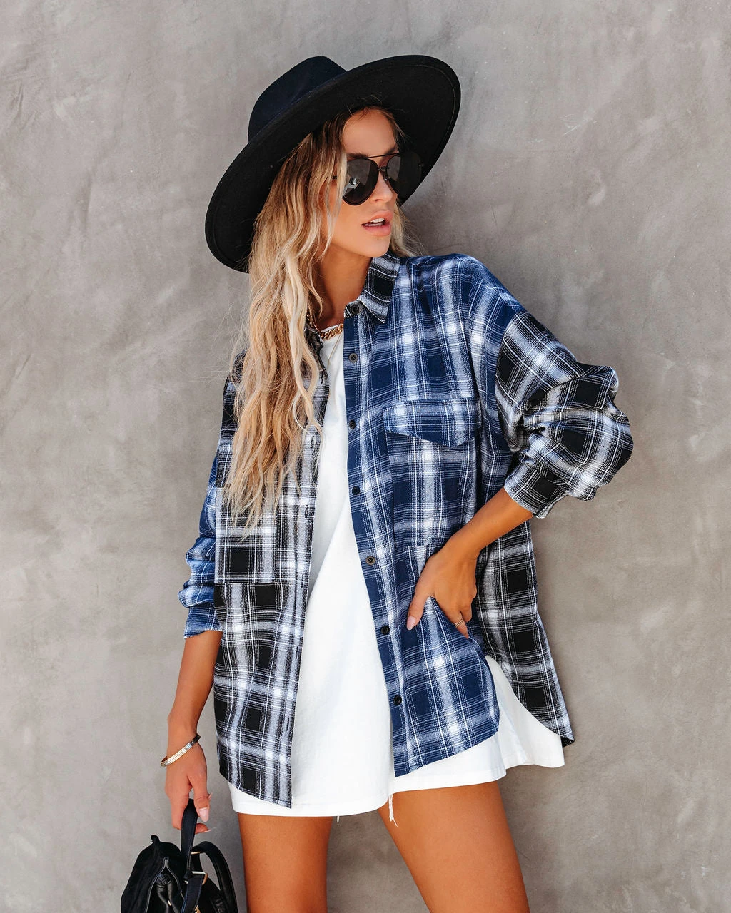 ACOA-001 Double Take Plaid Button Down Top - FINAL SALE - Image 3