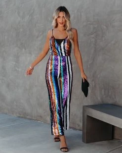 DEE-001 Fashion Authority Sequin Jumpsuit - FINAL SALE