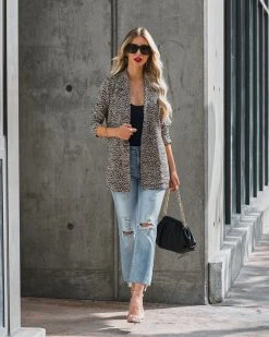 STOR-001 Fierce Feminine Leopard Print Blazer - FINAL SALE