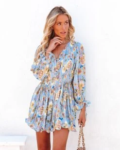 ENDL-001 Fiorellas Jardine Pleated Romper - LAST CHANCE