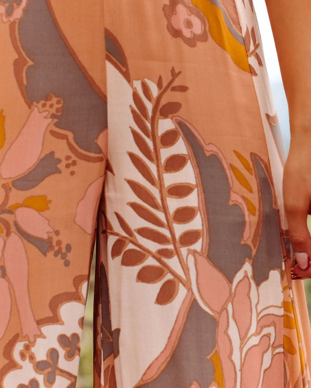 OLIV-001 Forest Hills Printed Wide Leg Jumpsuit - FINAL SALE - Image 4