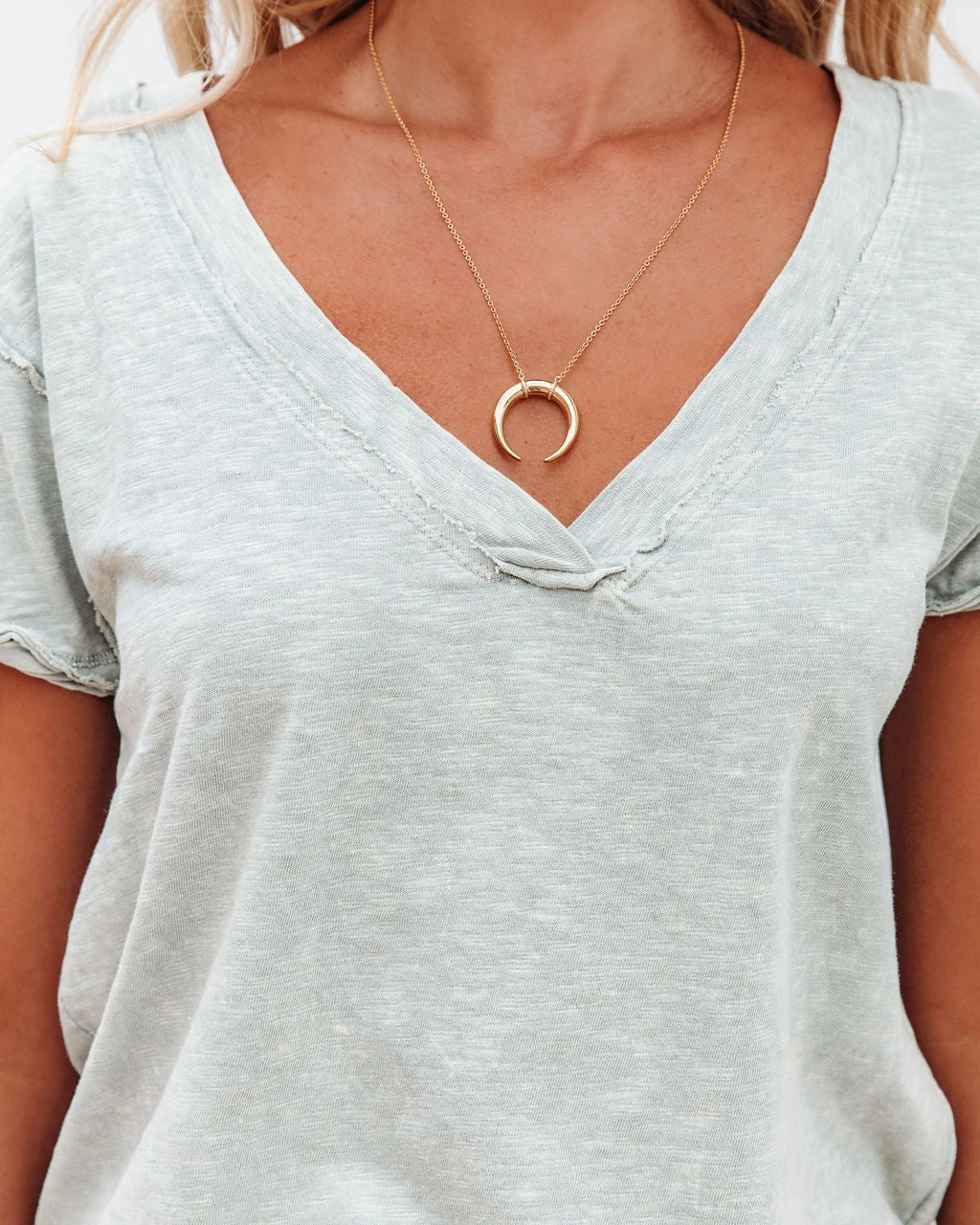 PROM-001 Grant Cotton Mineral Wash Tee - Slate Blue - SALE - Image 4