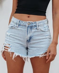 FLYI-001 Rebecca High Rise Distressed Shorts