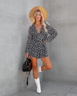 ACOA-001 Harmonia Floral Romper - LAST CHANCE