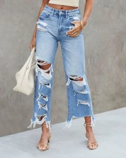 FLYI-001 Hayes High Waisted Distressed Jeans