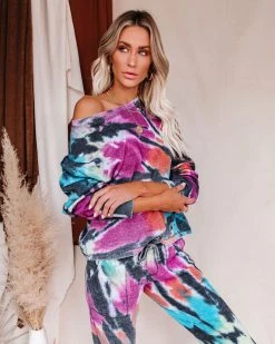 VINT-001 Insomnia Cotton Blend Tie Dye Pullover - FINAL SALE