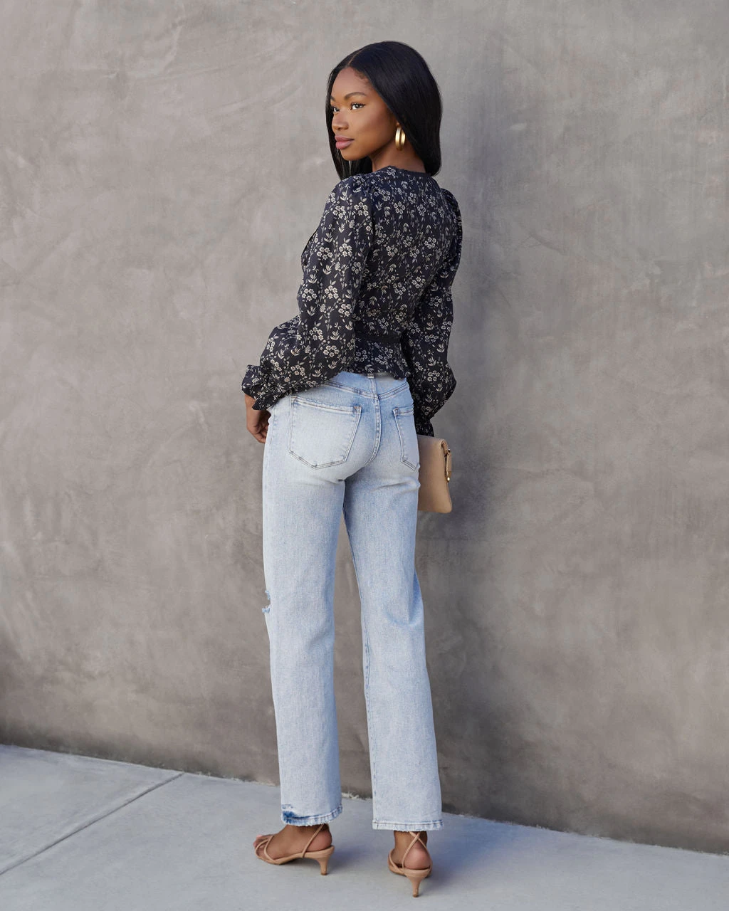 DRES-001 Irvine Floral Cotton Blend Crochet Trim Top - SALE - Image 4