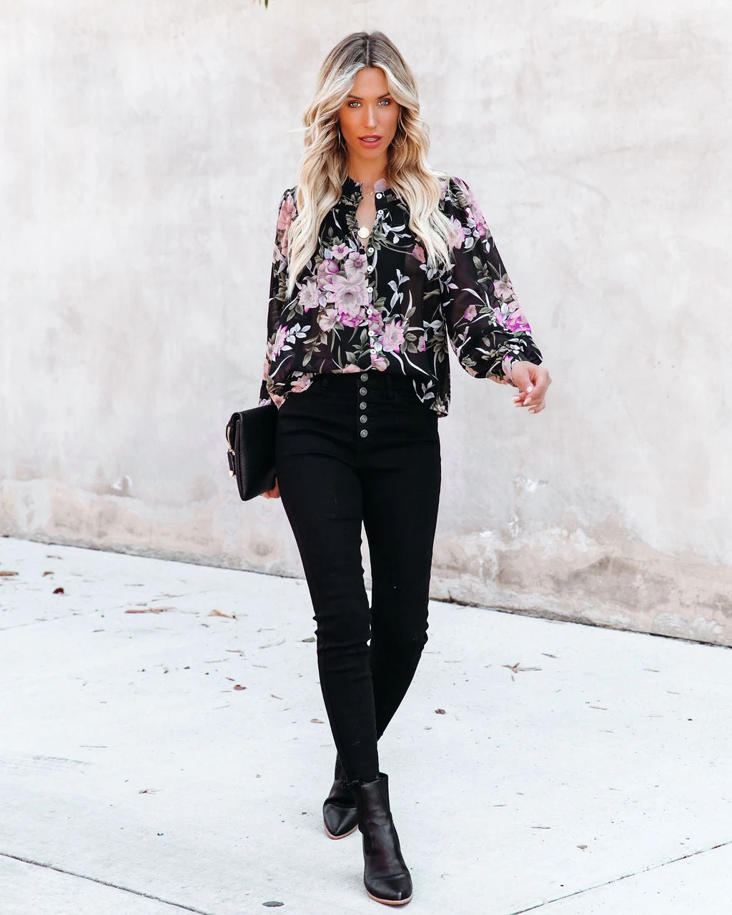 ON T-001 Jeha Floral Button Down Blouse - FINAL SALE - Image 8