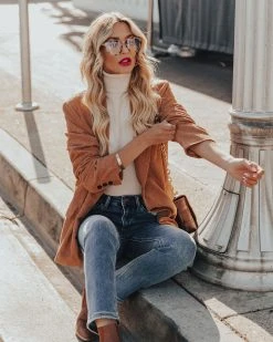 PROM-001 Kaison Pocketed Corduroy Blazer - FINAL SALE