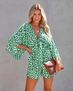 FLAW-001 Kella Pocketed Tie Romper