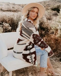 DAVI-001 Lazy Bear Pocketed Fuzzy Knit Coatigan - Cream - FINAL SALE