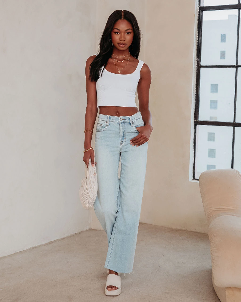 HIDD-002 Logan High Rise Stretch Wide Leg Jeans - Image 6