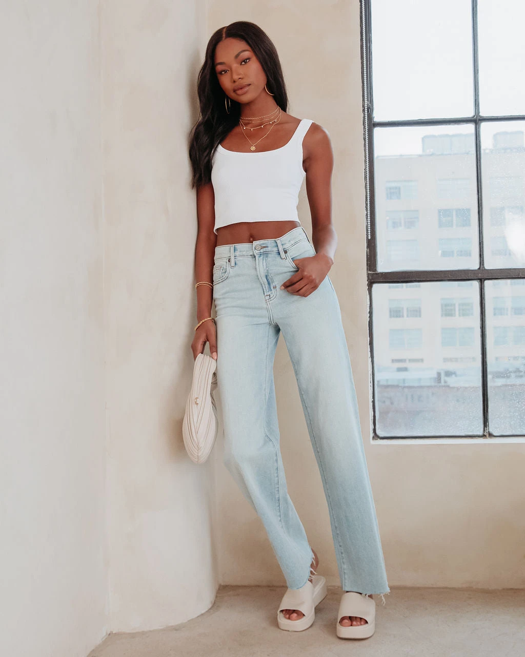 HIDD-002 Logan High Rise Stretch Wide Leg Jeans - Image 7