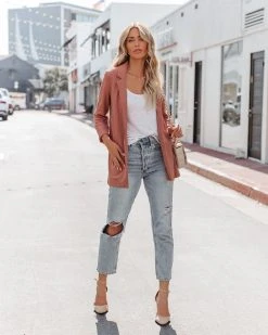 ON T-001 Moore Cotton Pocketed Blazer - Clay - FINAL SALE