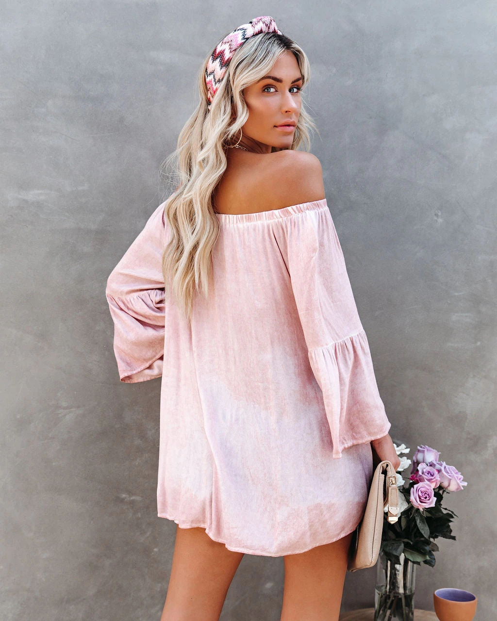 Pol Clothing Inc. Pisces Crochet Lace Off The Shoulder Tunic - Ginger - Image 2