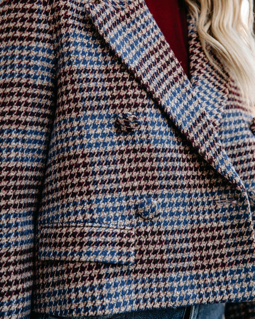 FATE-001 Portola Cropped Houndstooth Blazer - FINAL SALE - Image 4