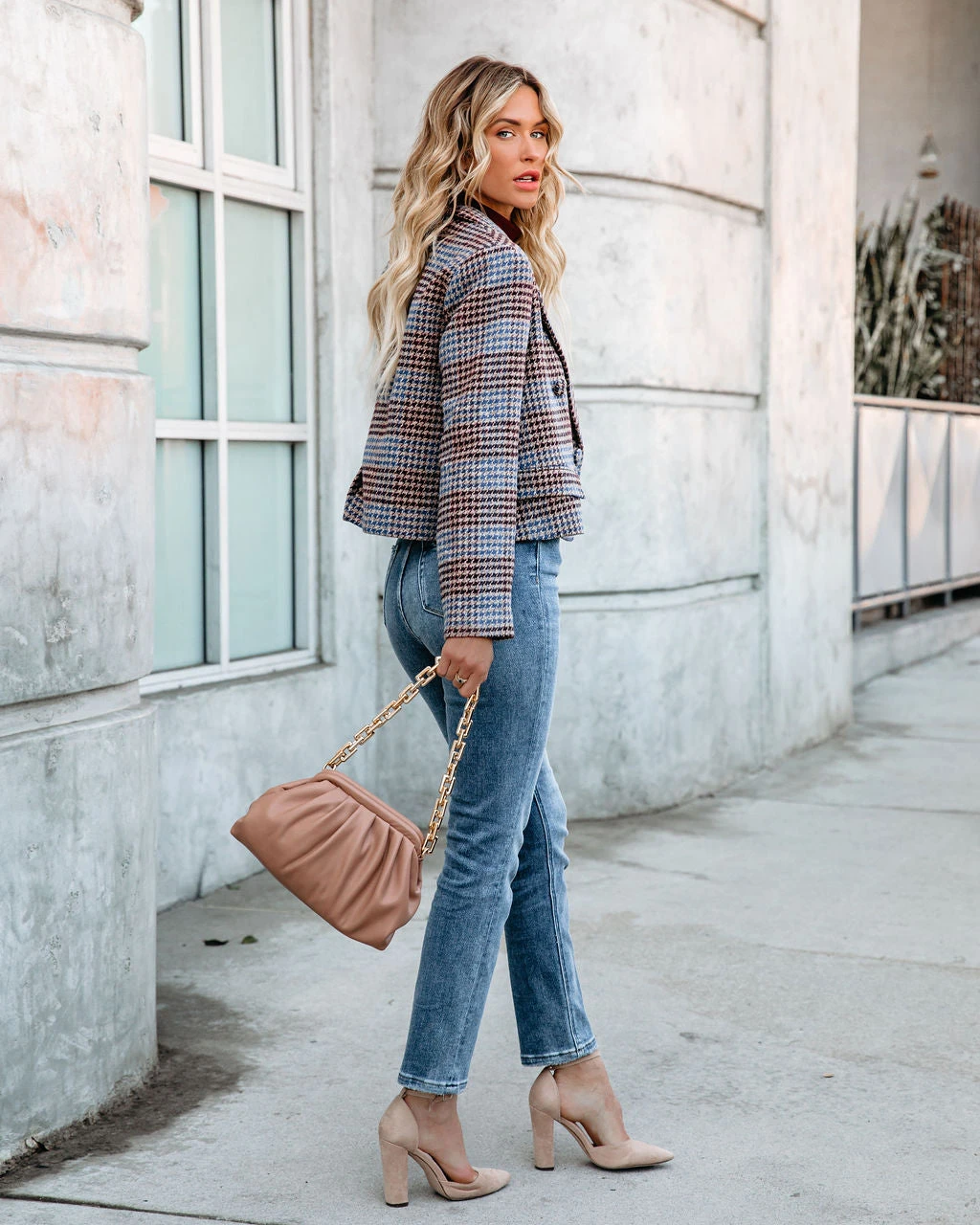 FATE-001 Portola Cropped Houndstooth Blazer - FINAL SALE - Image 8