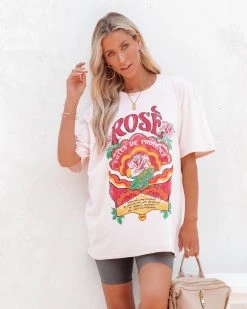 PROJ-001 Provence Rose Cotton Tee - LAST CHANCE