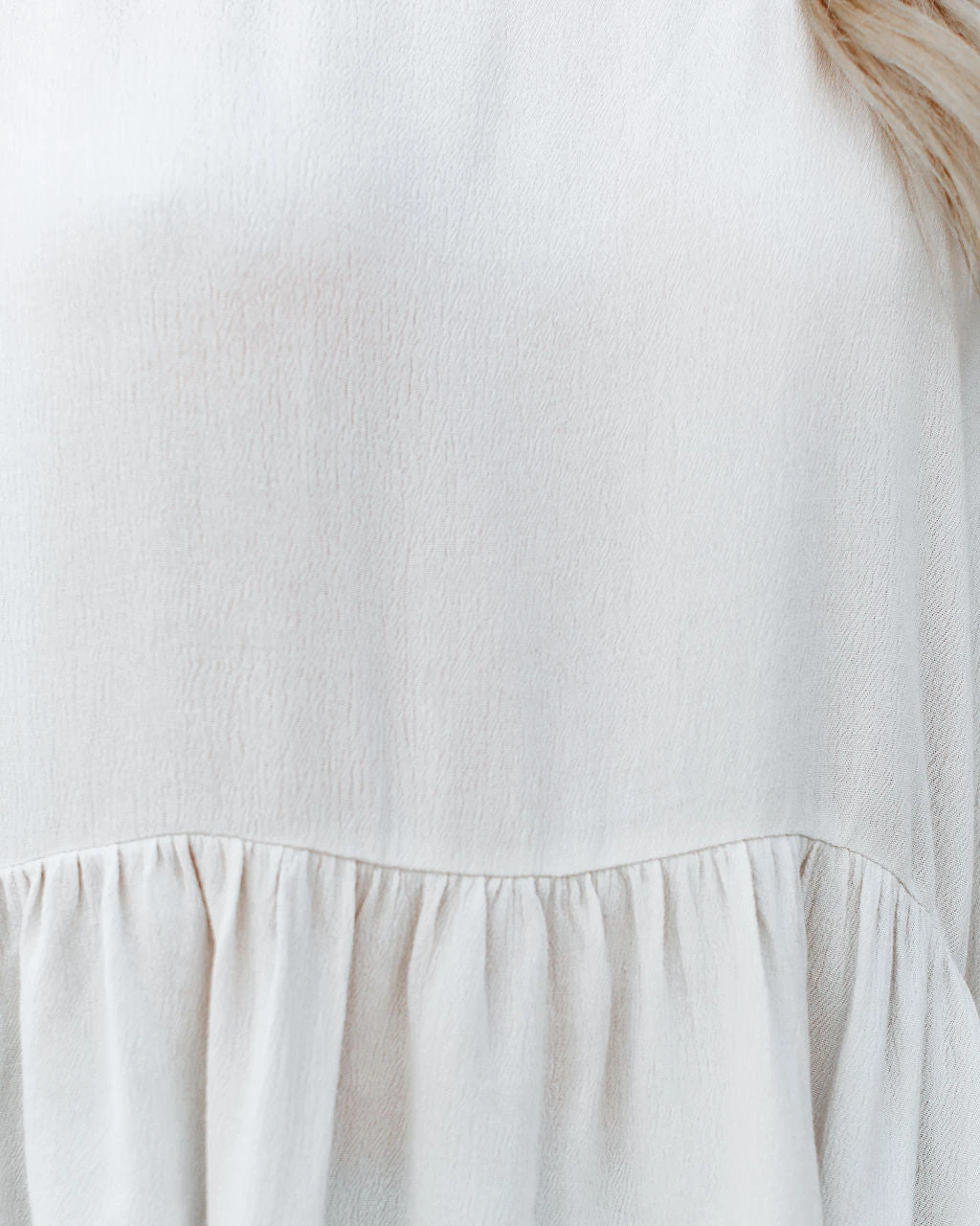 MIOU-001 Raisa Relaxed Peplum Top - Stone - FINAL SALE - Image 4