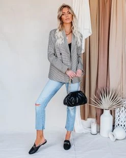 MOD -001 Recognition Pocketed Plaid Blazer - FINAL SALE