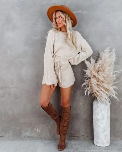 LUCC-001 Richie Knit Drawstring Romper - LAST CHANCE