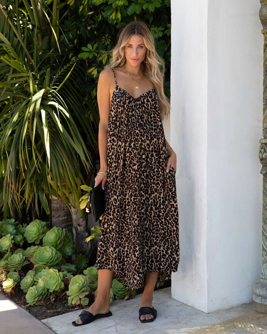 BY T-001 Running Wild Pocketed Leopard Jumpsuit - FINAL SALE