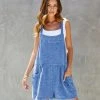 CHRY-001 Sheridan Pocketed Mineral Wash Overalls - Blue